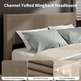 thumbnail image 4 of BeesClover Bed Frame with Tufted Wingback Headboard, Platform Corduroy Upholstered Bed Frame with 4 Storage Drawers and Wooden Slats Support, No Box Spring Needed, 4 of 8