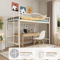 thumbnail image 4 of GloryStar Twin Loft Bed Frame, Compact Metal Loft with Adjustable Ladder & 400 lb Capacity for Kids’ Rooms or Dorms, No Box Spring Needed, 4 of 7