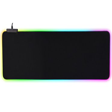 Coofit Tapis de Souris Gaming Éclairage : Grand Tapis Antidérapant Clavier Souris Tapis de Souris pour Ordinateur