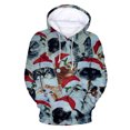 thumbnail image 1 of Pull de Noël Décontracté pour Hommes Mode Impression Numérique en Polaire à Capuche, 1 of 5