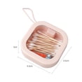 thumbnail image 1 of Portable Travel Push Box for Hair Jewelry & Cosmetics | ABS Material Organizer with Silicone Rope | 3.9"x3.9"x1.2" Storage Container for Girls Accessories, 1 of 2