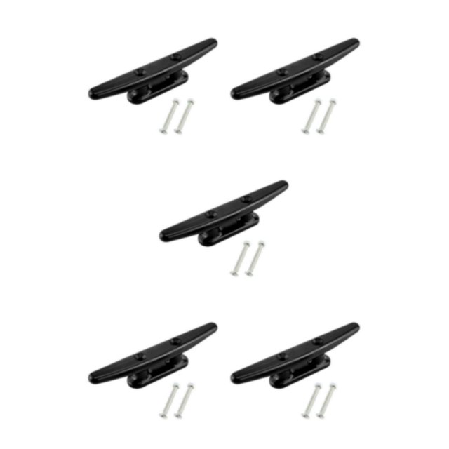 Redempat Strong Nylon Marine Boat Flat Top Low Cleat Rope Tie Hardware 6inch Style A 5Set