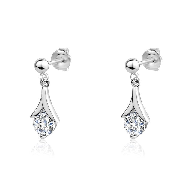 Luxury Designs Sterling Silver Cubic Zirconia dangle earrings