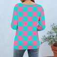 thumbnail image 3 of T-shirt Imprimé Chic pour Femme, Blouse Décontractée Tendance, Tissu Polyester Doux, Col Rond à Manches 3/4, Conçu pour un Usage Quotidien Polyvalent, 3 of 8