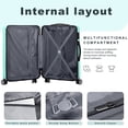thumbnail image 3 of Sunbee Luggage Sets3 Piece Hardshell Luggage Hardside Luggage Set Lightweight Suitcases with Spinner Wheels, TSA Lock, 3 of 7