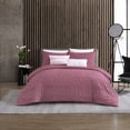 thumbnail image 1 of Swift Home Moselle Ensemble housse de couette texturée 100 % coton, Lit simple, Rose poudré, 1 of 7