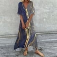 thumbnail image 2 of Robe d'Été à Fleurs pour Femmes Été Décontractée Imprimée avec Poche Col en V Manches Courtes Robe d'Été Robe d'Été pour Femmes avec Manches Robe d'Été avec Manches pour Femmes, 2 of 6