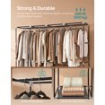 thumbnail image 4 of SONGMICS Closet Storage Organizer, Portable Wardrobe with Hanging Rods, Clothes Rack, Gray, 4 of 5