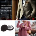 thumbnail image 5 of Unique Bargains 10pcs 24L Fabric Cloth Covered Button 15mm Round Metal Shank Sewing Buttons for Suits Dress Blouses, Brown, 5 of 5