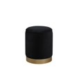 thumbnail image 1 of Elegant Decor Ozman round 14 inch ottoman in black, 1 of 4