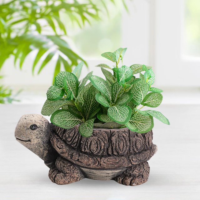 Pot de Jardinière Animal Collection d'Art pour Cour Étagère Tortue