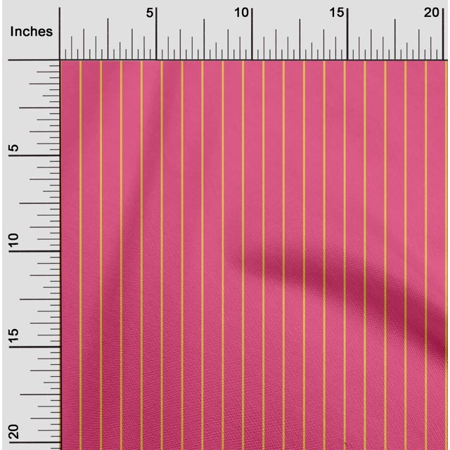 oneOone Cotton Cambric Fabric Wide Stripe Print Sewing Fabric BTY 56 Inch Wide