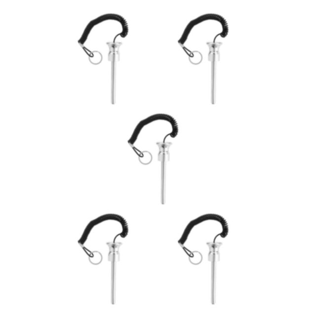 Dalazy Magnetic Weight Stack Pin with Pull Rope Replacement Parts Silver 10x105mm 5Set