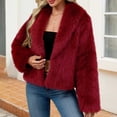 thumbnail image 2 of Tranfacy Manteaux d'Hiver pour Femmes, Manteaux en Molleton pour Femmes, Manteaux Chauds en Molleton pour Dames avec Col Rabattu pour Vêtements d'Extérieur d'Hiver Unis, 2 of 7
