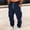 đĽ Navy, variant on Sentmoon Sweatpants for Men Sweat Pants for Men Men Solid-Color Casual Loose Sports Texture Work Pants Drawstring Pockets Elastic Waistband Long Pants for Outdoor Activities and Hiking XXXL