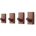 thumbnail image 1 of HLONK 4PCS Solid Wood Wall Hanging Clothes Hook  Clothes Hook  Bamboo and Wood Bathroom Wall Hanging  Decorative Hook  Single Layer Clothes Hanger  Towel Rack, 1 of 10