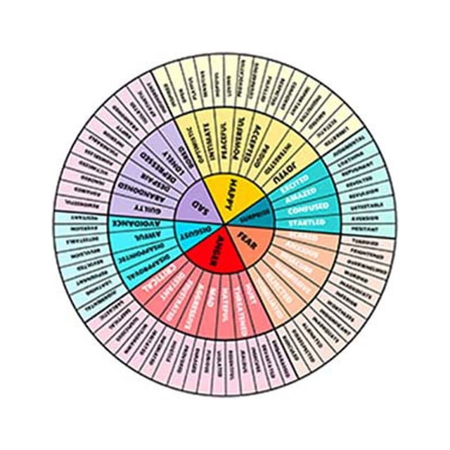 Roue Émotionnelle Réfrigérateur Autocollants Magnétiques Roue des Sentiments Émotions