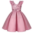 thumbnail image 1 of Robe de Fête pour Bébé Fille Robe à Paillettes pour Enfants Jupe à Manches Volantées Robe pour Fille Robe de Festival Robe de Princesse, 1 of 9