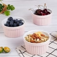 thumbnail image 2 of 8 Oz Ceramic Ramekins,Set of 8 Porcelain Creme Brulee Souffle Ramekins,Stackable Souffle Dishes for Baking, Pudding Custard Cups, Dipping Sauces, Dishwasher and Oven Safe, 2 of 7