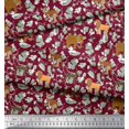 thumbnail image 2 of Soimoi Rayon Fabric Kangaroo,Elephant & Lion Animal Fabric Prints by Yard 56 Inch Wide, 2 of 3