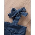 thumbnail image 4 of Honganda Girl's Two-Piece Suit, Backless Denim Sling Tops + Wide-Leg Slit Pants, 4 of 9