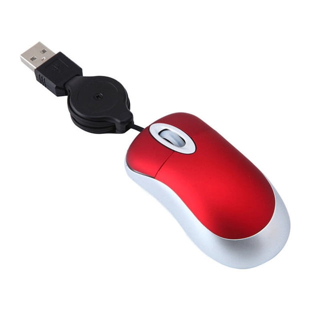 Lovely Mini Wired Mouse Retractable office mouse USB mini gaming mouse mini Cable Ergonomic Office Computer PC Laptop Gaming Mice