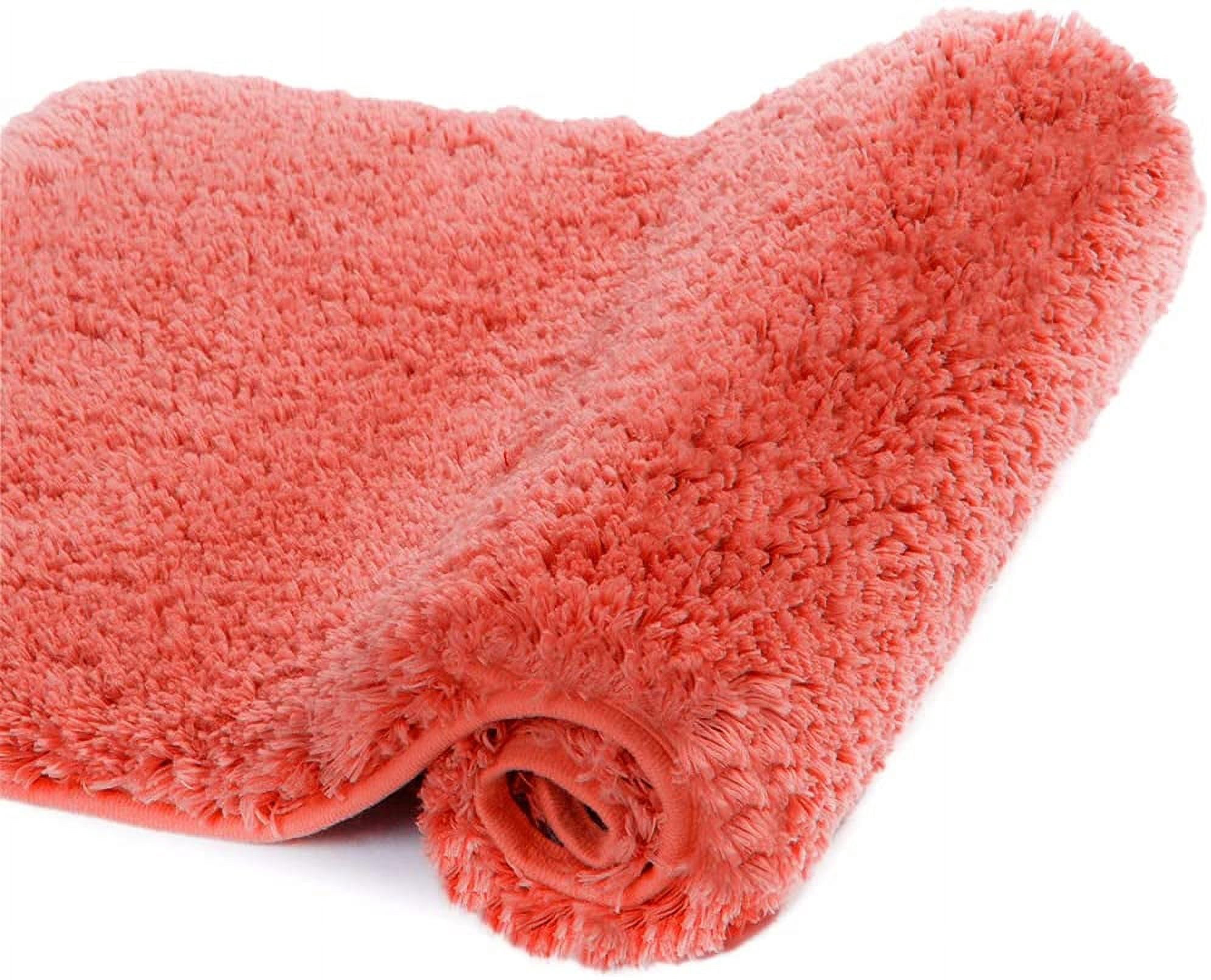 GHSDFBB Large Bathroom Rug (24x40, Iiving Coral) Extra Soft and Absorbent Shaggy Bathroom Mat Machine Washable Microfiber Bath Mat for Bathroom, Non Slip Bath Mat, Luxury Bathroom Floor Mats