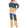 thumbnail image 1 of Yuyuzo Ensembles de Pyjama pour Femmes 2 Pcs à Manches Longues Col Rond avec Poches, 1 of 6