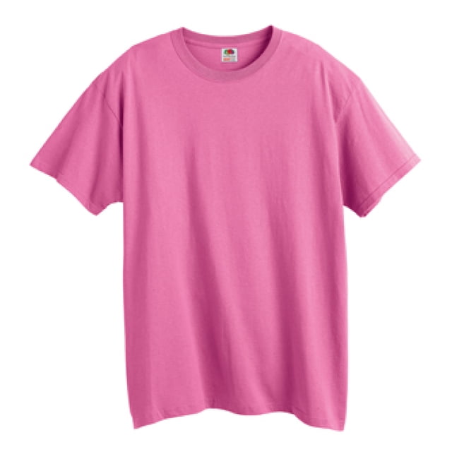 Fruit Of The Loom Mens HD Cotton Short Sleeve Crew T-Shirt, 5XL, Azalea