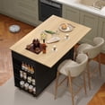 thumbnail image 4 of Rolling Kitchen Island with Drop Leaf Countertop, Charging Station & Ample Storage 47.2 in Mobile Kitchen Cart On Wheels with Pull Out Shelves, Drawers, Spice Rack & Organizer Divider, 4 of 7