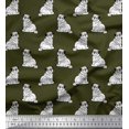 thumbnail image 1 of Soimoi Poly Georgette Fabric Pug Dog Print Fabric by Yard 52 Inch Wide, 1 of 3