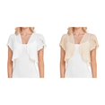 thumbnail image 1 of (2-Pack) Kcodviy Women Solid Short Kimono Cardigan Sleeve Cropped Bolero Open Button Down Sweaters with Pockets Front Chiffon Cardigan, 1 of 6