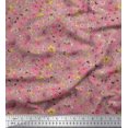 thumbnail image 1 of Soimoi polyester Crepe Fabric Leaves,Butterfly & Flower Floral Print Fabric by Yard 52 Inch Wide, 1 of 3