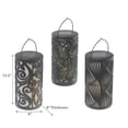 thumbnail image 2 of Lanterne Solaire À Cylindre Noir Led Avec Design, 2 of 3