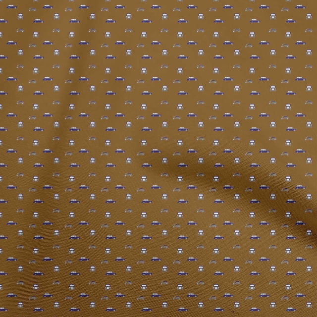 oneOone Silk Tabby Brown Fabric Car Craft Projects Decor Fabric Printed By The Yard 42 Inch Wide