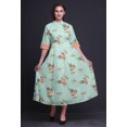 thumbnail image 2 of Bimba Robe-Chemise Mi-Mollet pour Femmes à Manches Roulées à Imprimé Floral Boutonnée - XX-Grand, 2 of 5