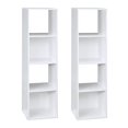 thumbnail image 1 of Closetmaid Home Stackable 4-Cube Cubeicals Organizer Storage, White (2 Pack), 1 of 4