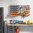 thumbnail image 2 of DURHAND 44PC Wall Mounted Storage Bins Parts Rack Kit with Pegboard Orange, 2 of 10