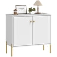 thumbnail image 1 of HOMCOM Buffet avec Portes Cannelées, Armoire Buffet Moderne de 32 Pouces, Blanc, 1 of 10