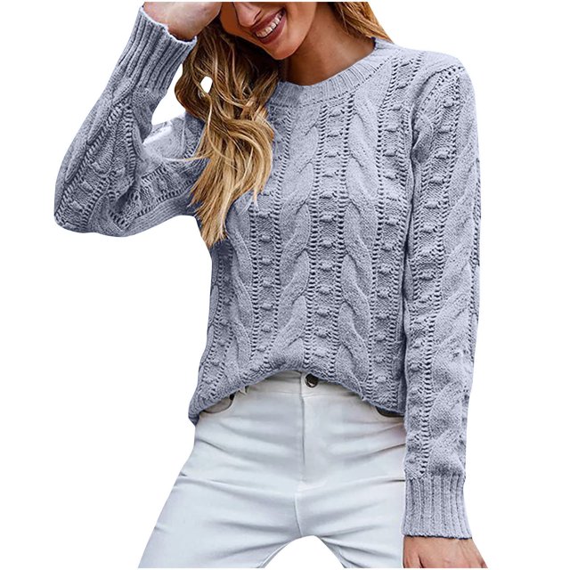 Birdeem Mode Femmes Automne Hiver Nouveau Chandail à Manches Longues Hauts Torsades Pâte Tricot Chandail
