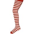 thumbnail image 2 of Jefferies Socks Big Girls'  Stripe Tights, Red/White, 8-10 Years, 2 of 4