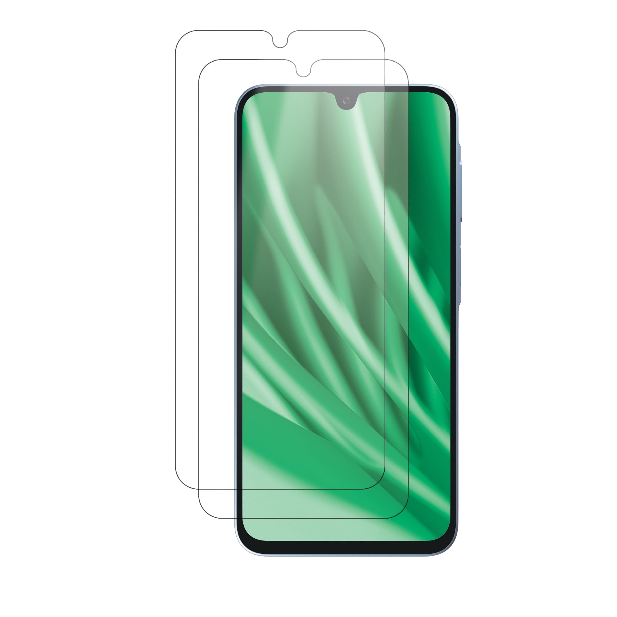 onn 2-Pack Tempered Glass Screen Protectors for Samsung Galaxy A17, Standard Drop & Scratch Protection, Includes Easy Application Frame