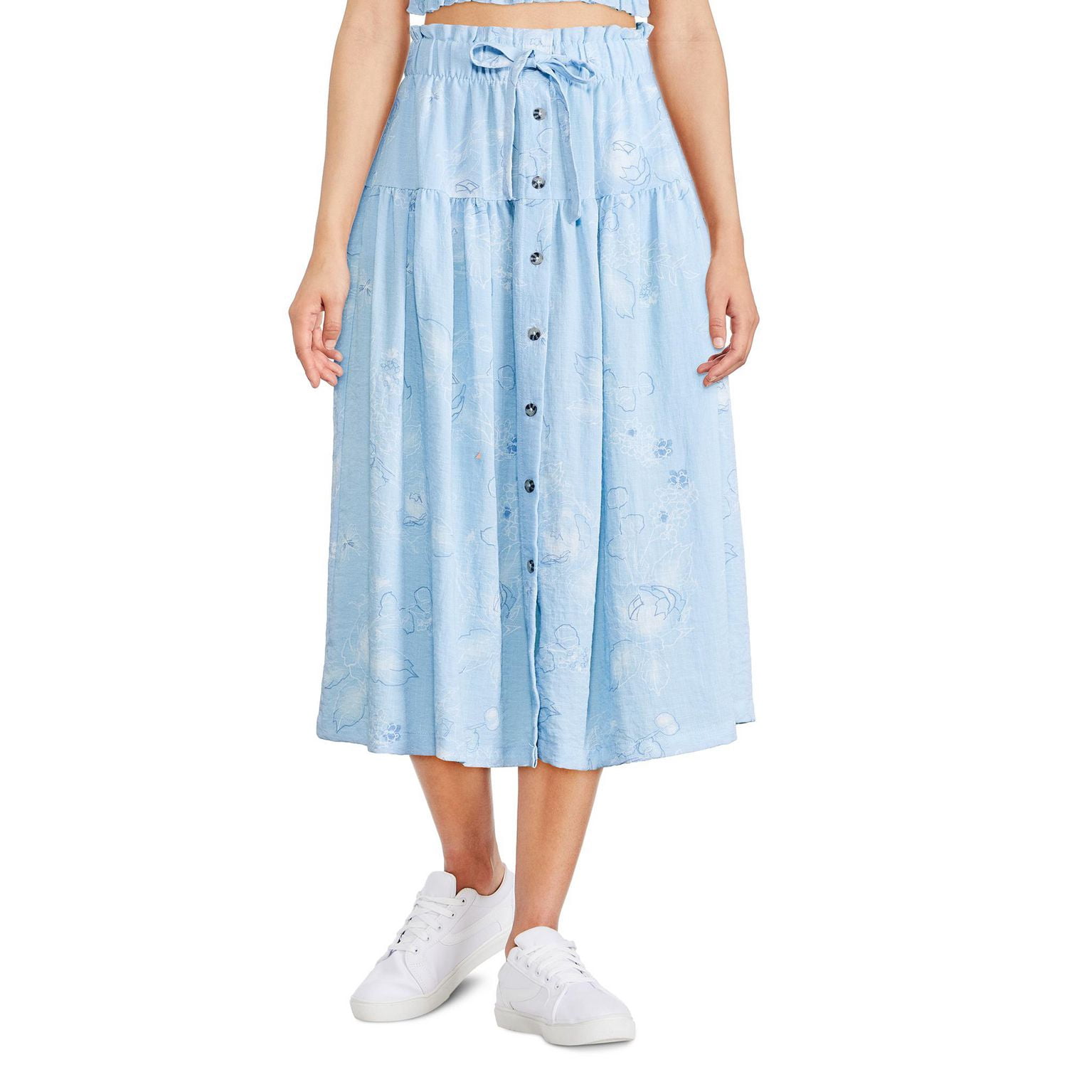 George Women's Button Front Midi Skirt