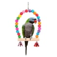 thumbnail image 4 of Parrot Swing Perch Arch Design Wood Bird Cage Swing Bird Hanging Perch with Bell, 4 of 4