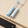 thumbnail image 3 of Linnome Multi Functional Egg Beater for Home Use Electric Milk Frother Coffee Foamer Cream Whisk Blue, 3 of 5