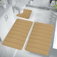 thumbnail image 4 of Meitianfacai Ultra Soft Memory Foam Bath Mat Set, Bathroom Rugs for 3 Pieces, Toilet Mats, Cozy, Water Absorption, Non-Slip, Thick, Machine Washable, Quick Drying, 4 of 8