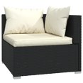 thumbnail image 2 of vidaXL 11 Piece Garden Lounge Set with Cushions Poly Rattan Black, 2 of 5