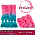 thumbnail image 2 of Ombre Jumbo Braiding Hair Extensions High Temperature Synthetic Twist Hair Multiple Colored Hair, 2 of 5