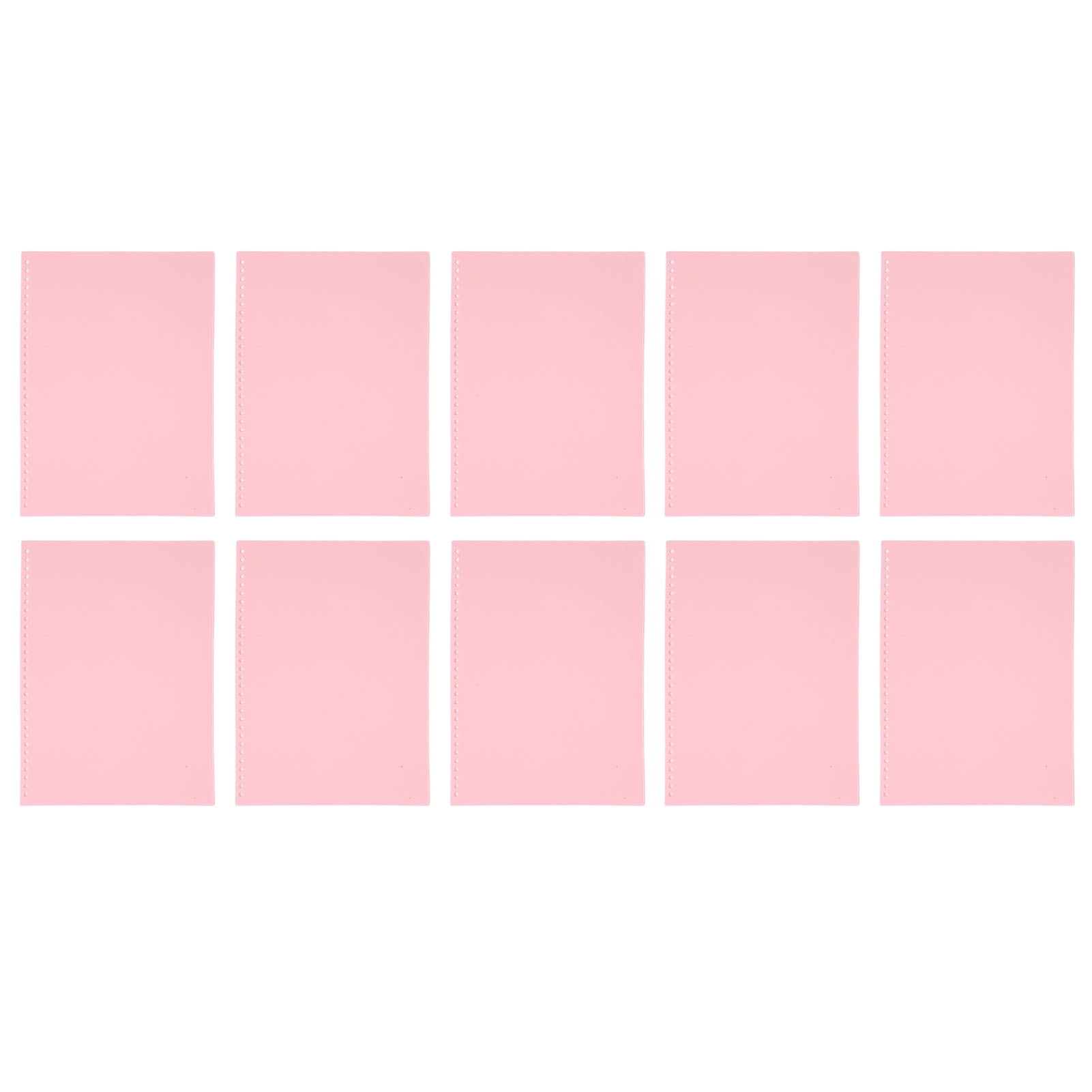 Couverture En Papier 20 Pièces Feuille Protecteur Papier Reliure Couverture Mat A4 30 Trous PP Plastique Pour Présentation Cahier Rapport(Rose)