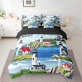 thumbnail image 2 of Erosebridal Nature Lighthouse Bed in a Bag Full size, Rustic Lake Bed Set, Mountain Decor, Reversible 7pcs, 2 of 5